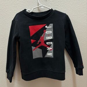 Jordan Kids Black and Red Graphic Sweatshirt